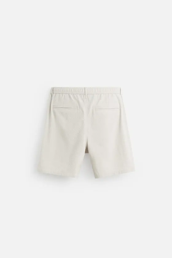 ШОРТЫ REGULAR FIT ИЗ РЕЛЬЕФНОЙ ТКАНИ