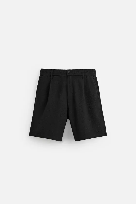 ШОРТЫ REGULAR FIT ИЗ РЕЛЬЕФНОЙ ТКАНИ