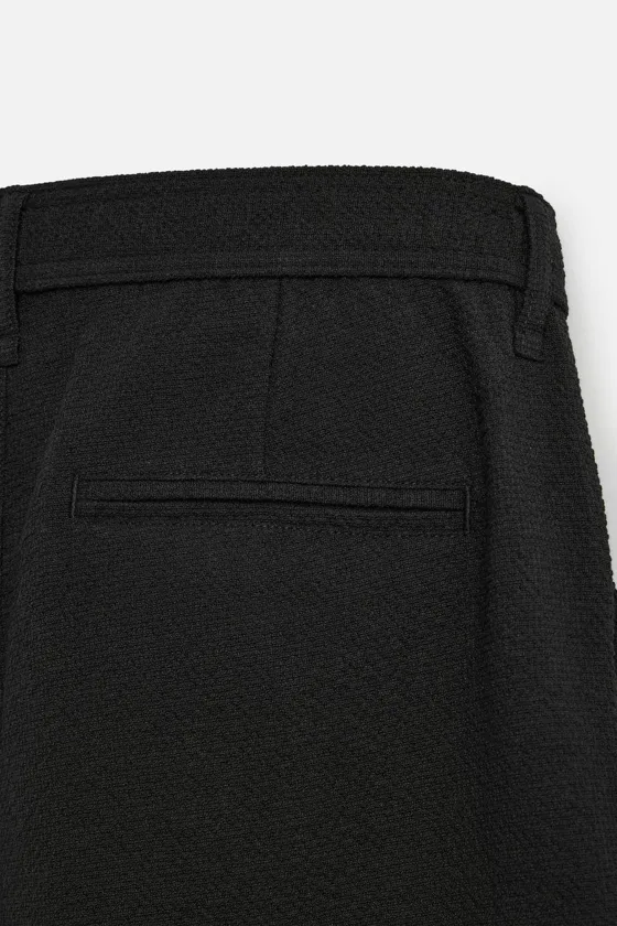 ШОРТЫ REGULAR FIT ИЗ РЕЛЬЕФНОЙ ТКАНИ