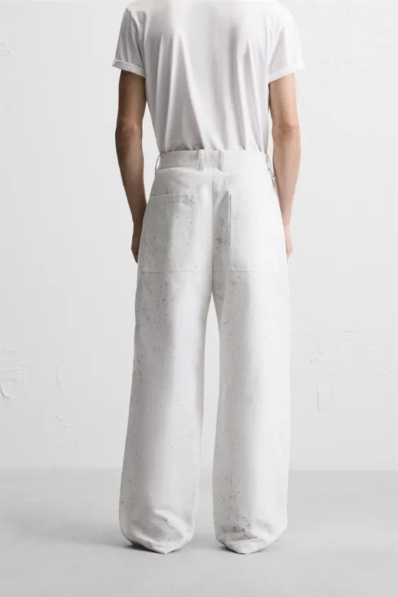 БРЮКИ ШИРОКОГО КРОЯ С АБСТРАКТНЫМ ПРИНТОМ