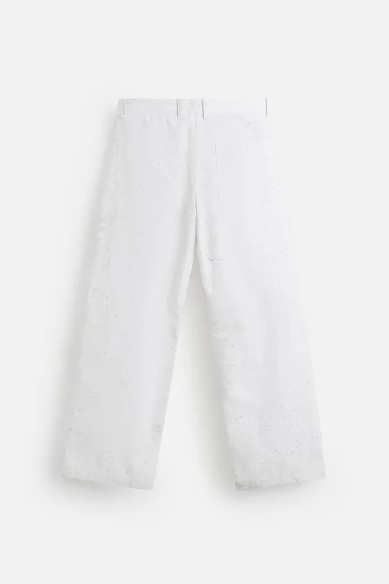 БРЮКИ ШИРОКОГО КРОЯ С АБСТРАКТНЫМ ПРИНТОМ