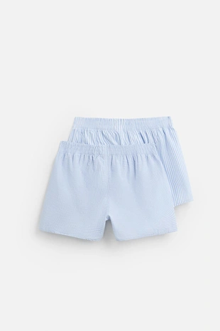 Набор из двух трусов-боксеров из поплина в контрастную полоску- Заказать в России