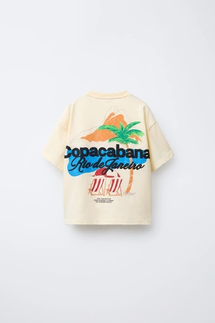 Купить Zara Футболка с рельефной надписью