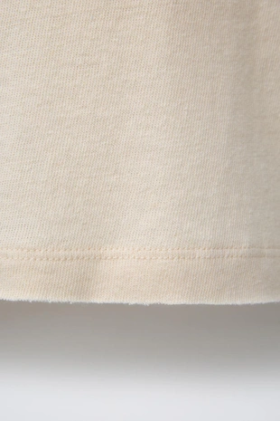 Футболка из хлопка и льна с эффектом потертости