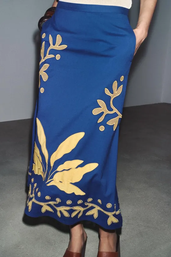 ДЛИННАЯ ЮБКА С ВЫШИВКОЙ — ZW COLLECTION