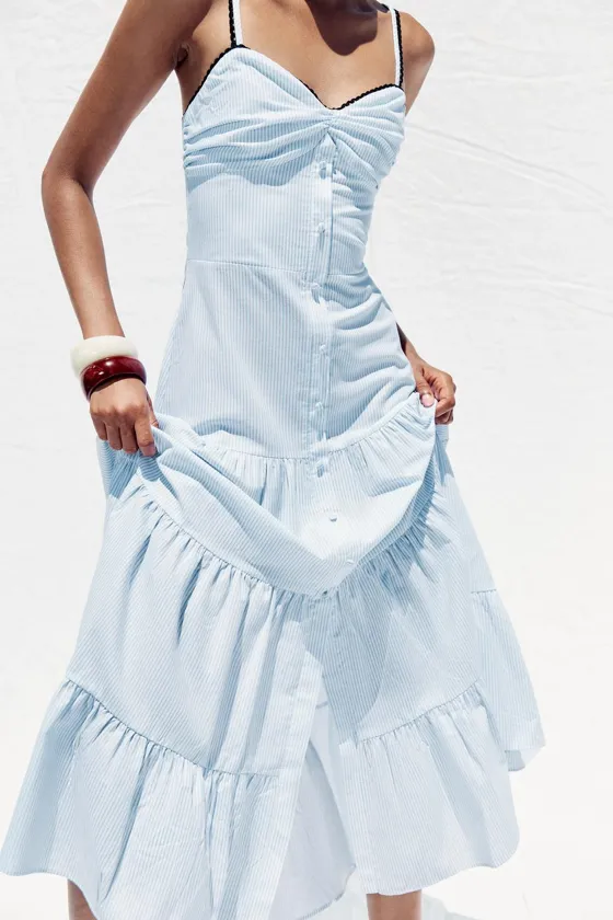 ПЛАТЬЕ МИДИ В ПОЛОСКУ