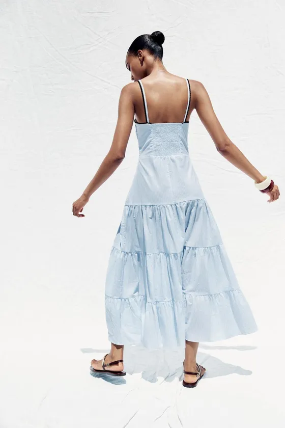 ПЛАТЬЕ МИДИ В ПОЛОСКУ