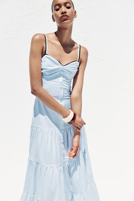 ПЛАТЬЕ МИДИ В ПОЛОСКУ