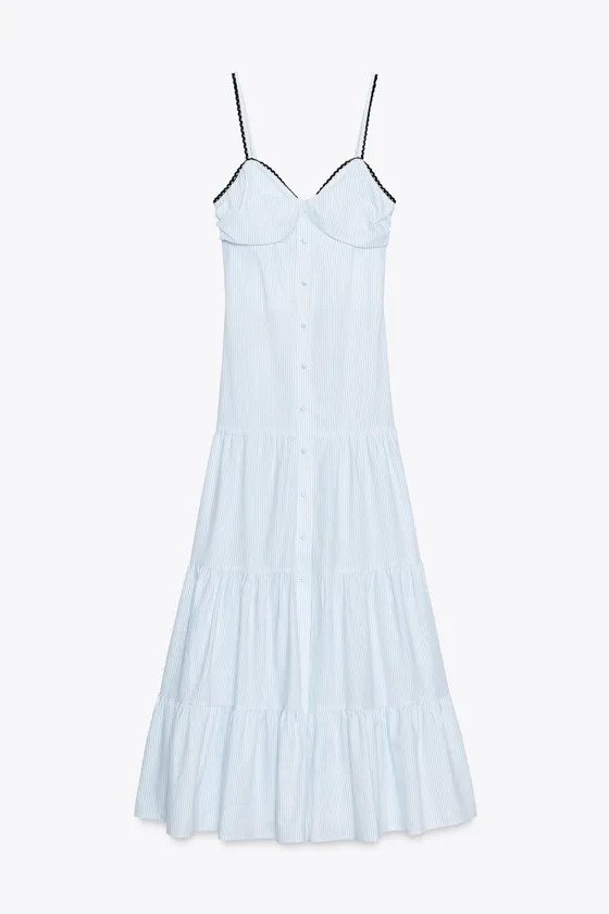 ПЛАТЬЕ МИДИ В ПОЛОСКУ