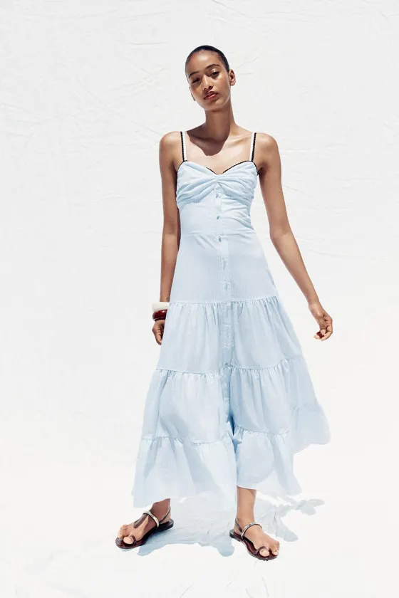 ПЛАТЬЕ МИДИ В ПОЛОСКУ