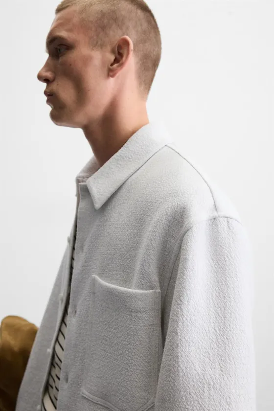 РУБАШКА JACQUARD С ГЕОМЕТРИЧЕСКИМ УЗОРОМ