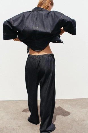 Джинсы-джоггеры Z1975  WIDE-LEG с высокой посадкой- Заказать в России