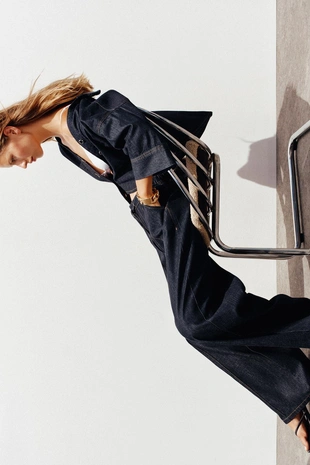 Джинсы-джоггеры Z1975  WIDE-LEG с высокой посадкой- Заказать в России