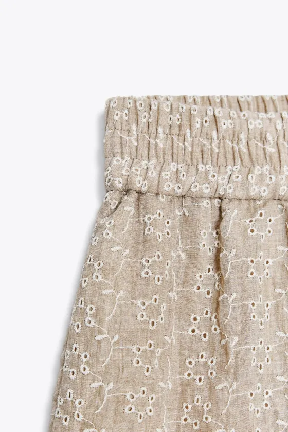 ШОРТЫ С АЖУРНОЙ ВЫШИВКОЙ