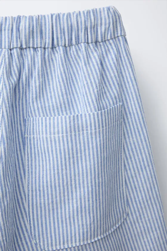 БРЮКИ BAGGY ИЗ СМЕСОВОГО ХЛОПКА И ЛЬНА