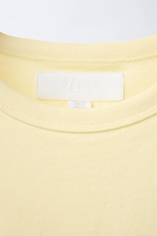 Yellow | 5048/606/300 - Zara Топ без рукавов с логотипом