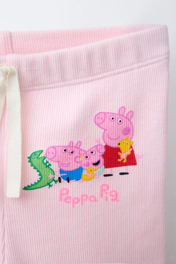 ЛЕГИНСЫ-ВЕЛОСИПЕДКИ В РУБЧИК С ПРИНТОМ PEPPA PIG ™