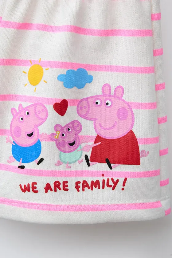 ШОРТЫ-БЕРМУДЫ ИЗ МЯГКОЙ ТКАНИ С ПРИНТОМ PEPPA PIG ™