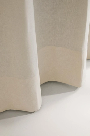 Занавеска из льна WHITE BLACKOUT- Заказать в России