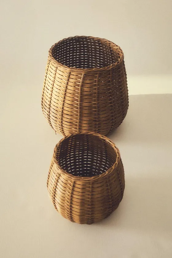 Детские овальные корзины из ротанга