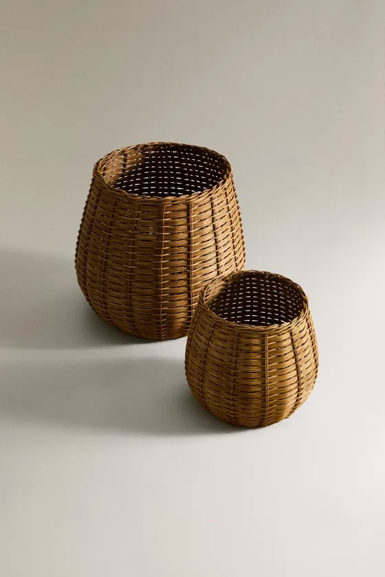 Детские овальные корзины из ротанга