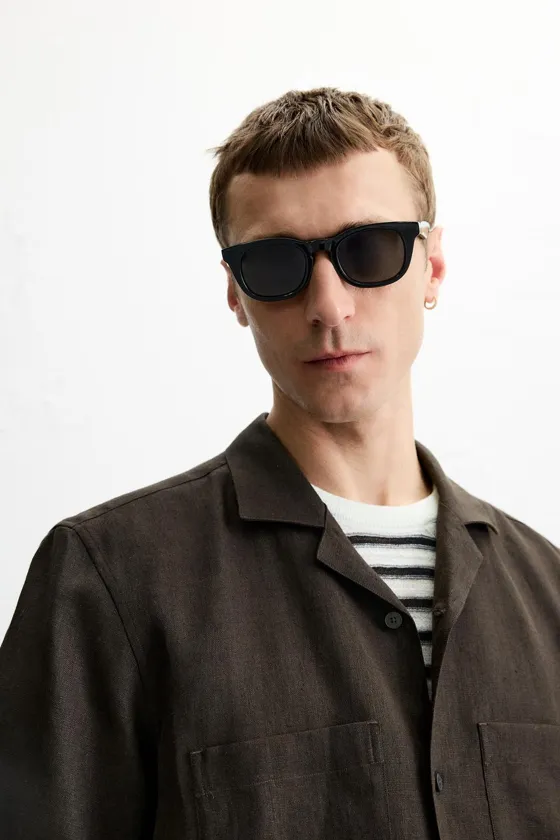 РУБАШКА ИЗ 100% ЛЬНА С КАРМАНАМИ