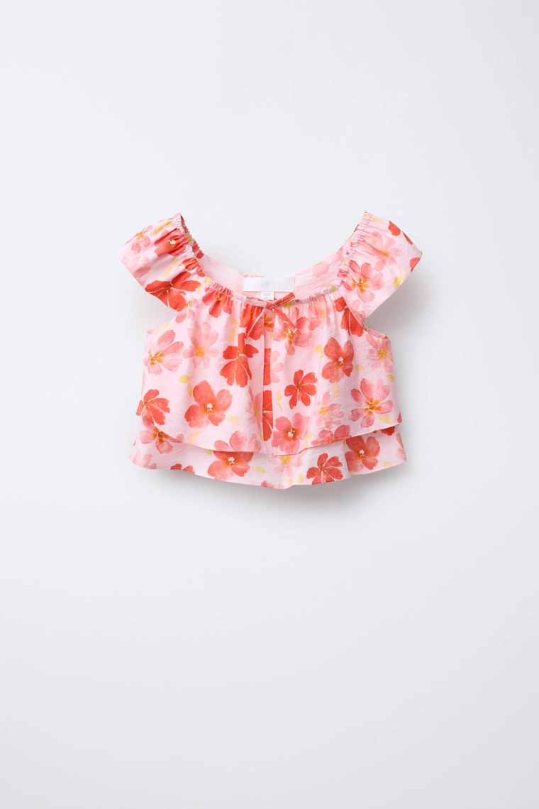 Топ в цветочном принте