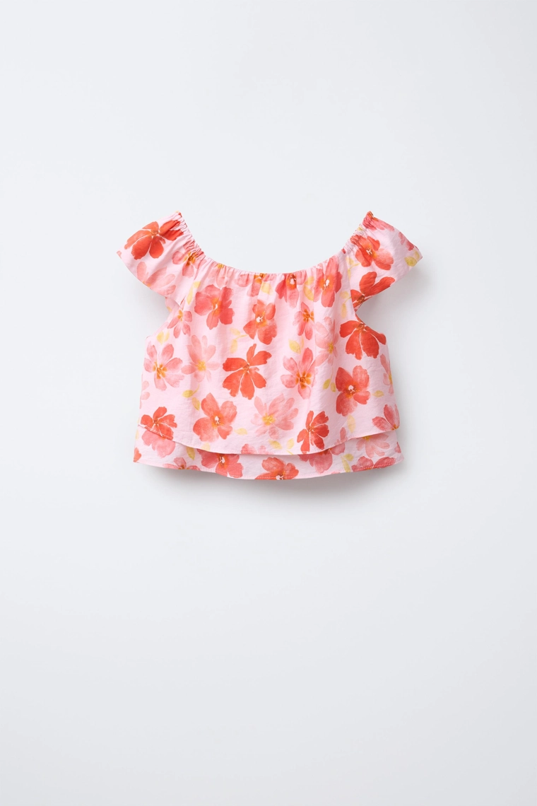 Топ в цветочном принте