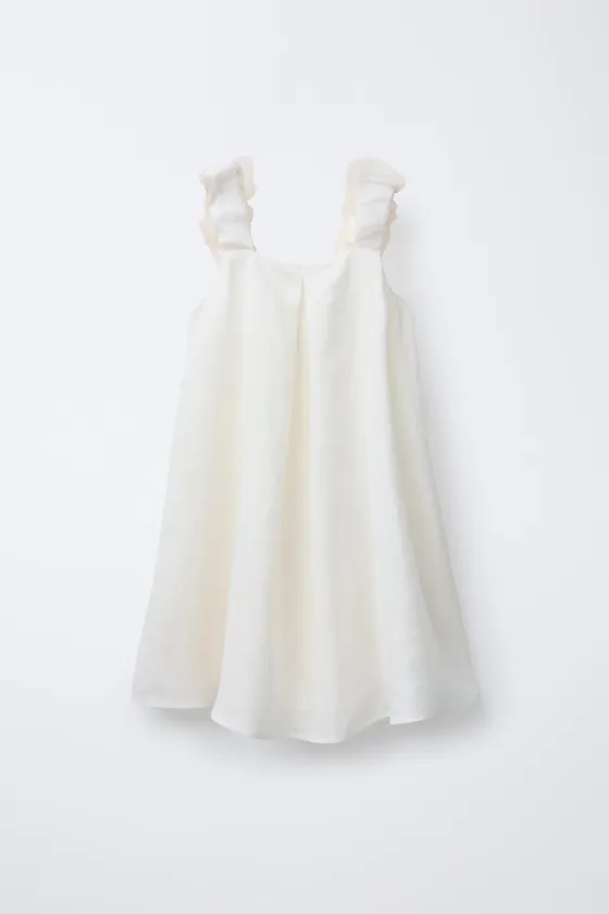 ПЛАТЬЕ ИЗ 100% ЛЬНЯНОЙ ОРГАНЗЫ