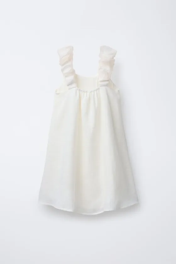 ПЛАТЬЕ ИЗ 100% ЛЬНЯНОЙ ОРГАНЗЫ