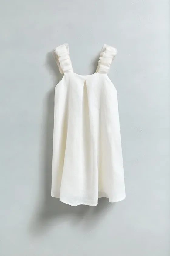 ПЛАТЬЕ ИЗ 100% ЛЬНЯНОЙ ОРГАНЗЫ