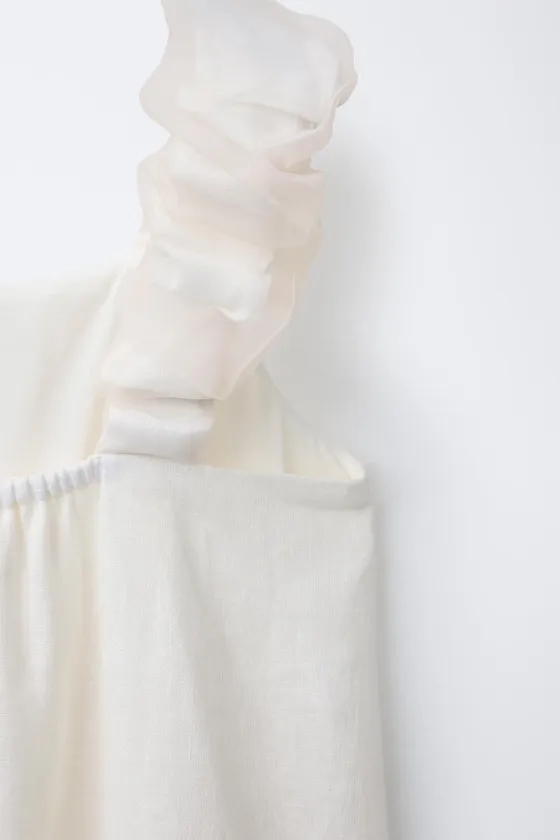 ПЛАТЬЕ ИЗ 100% ЛЬНЯНОЙ ОРГАНЗЫ