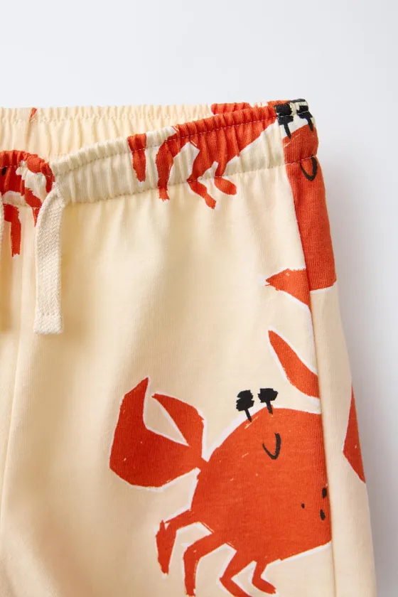 КОМПЛЕКТ ИЗ ФУТБОЛКИ И ШОРТОВ-ДЖОГГЕРОВ С ПРИНТОМ «ЛОБСТЕРЫ»