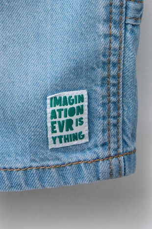 Джинсовые шорты-бермуды на резинке- Заказать в России