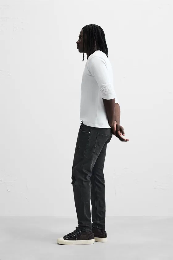 ДЖИНСЫ SKINNY FIT С РАЗРЕЗАМИ