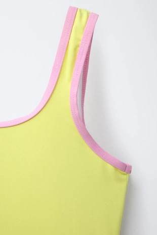 Купальник для детей от 6 до 14 лет с контрастными обтравками- Заказать в России