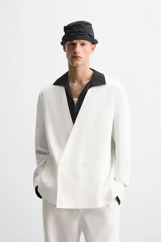 100% LINEN SUIT BLAZER