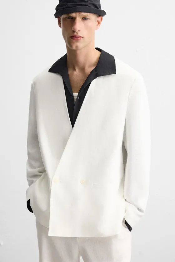 100% LINEN SUIT BLAZER