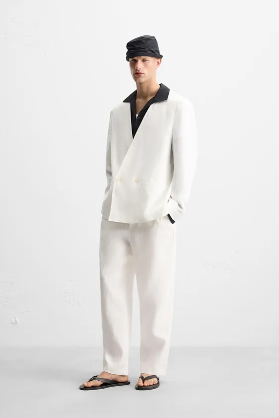 100% LINEN SUIT BLAZER