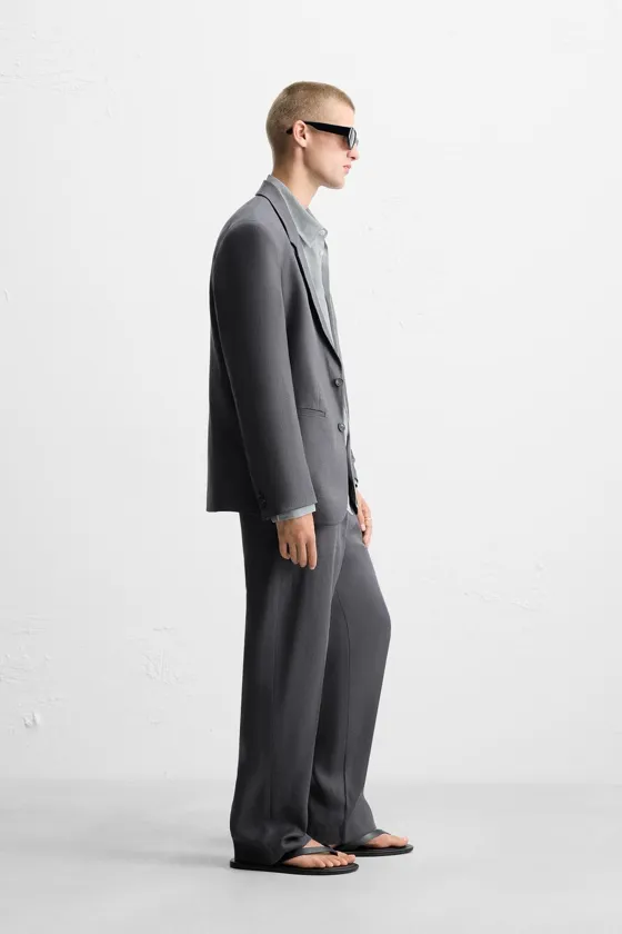 Пиджак regular fit из льняной ткани