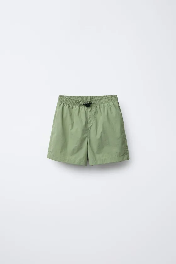 Шорты для плавания zara 6-14 лет с простым дизайном