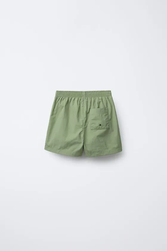 Шорты для плавания zara 6-14 лет с простым дизайном