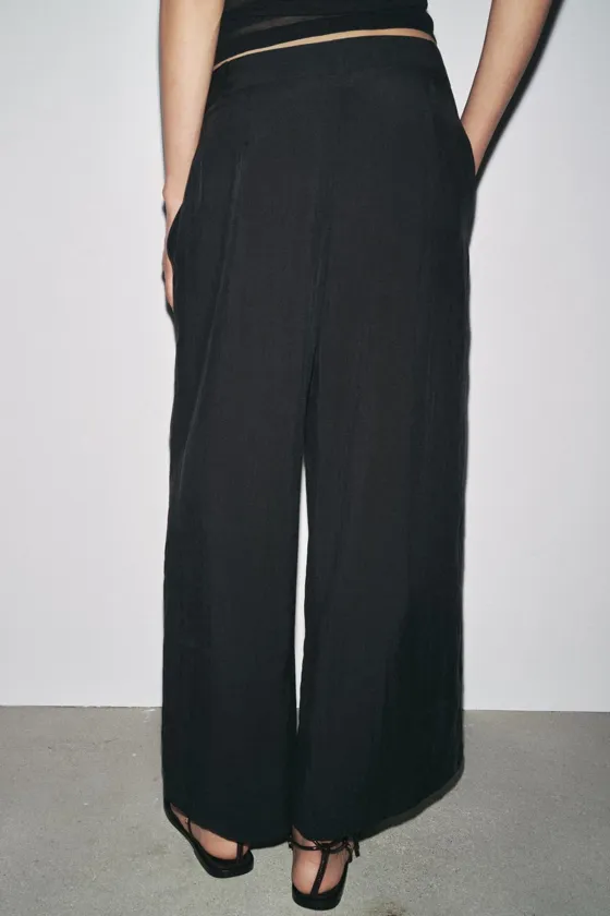 УКОРОЧЕННЫЕ БРЮКИ С ЗАЩИПАМИ — ZW COLLECTION