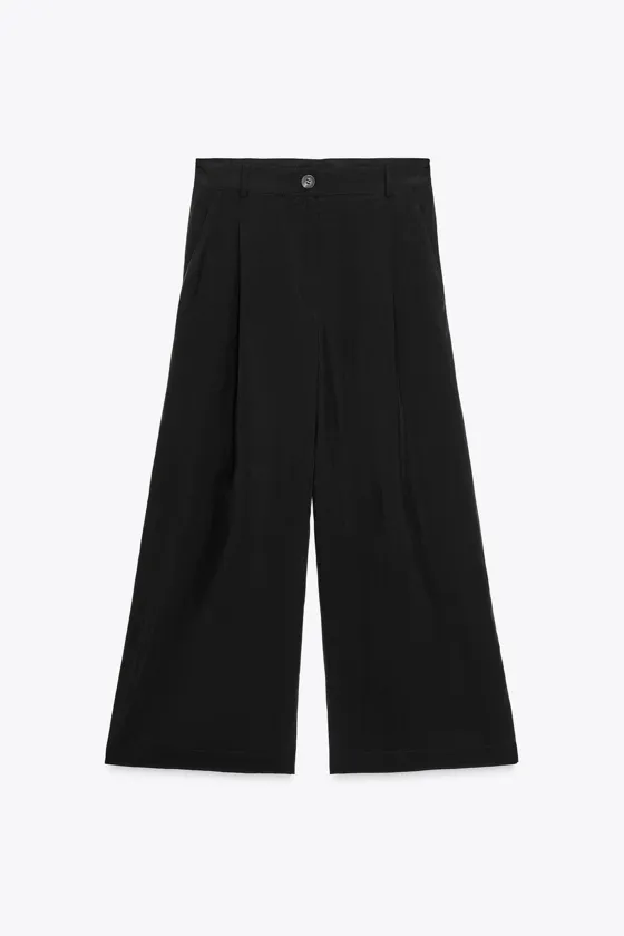 УКОРОЧЕННЫЕ БРЮКИ С ЗАЩИПАМИ — ZW COLLECTION