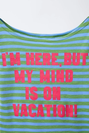 Футболка в полоску с надписью- Заказать в России