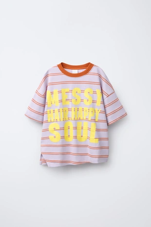 Футболка в полоску с надписью- Заказать в России