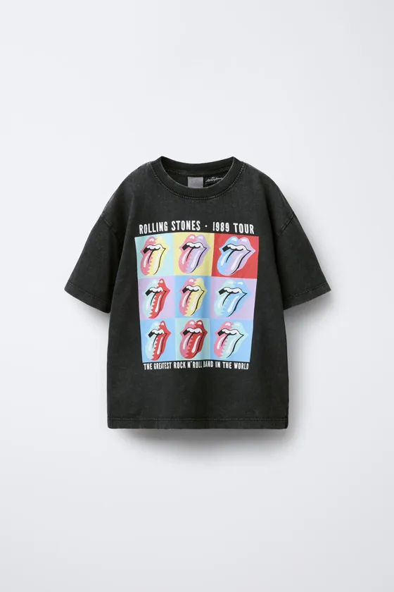 ФУТБОЛКА С ЭФФЕКТОМ СТИРКИ ROLLING STONES ©