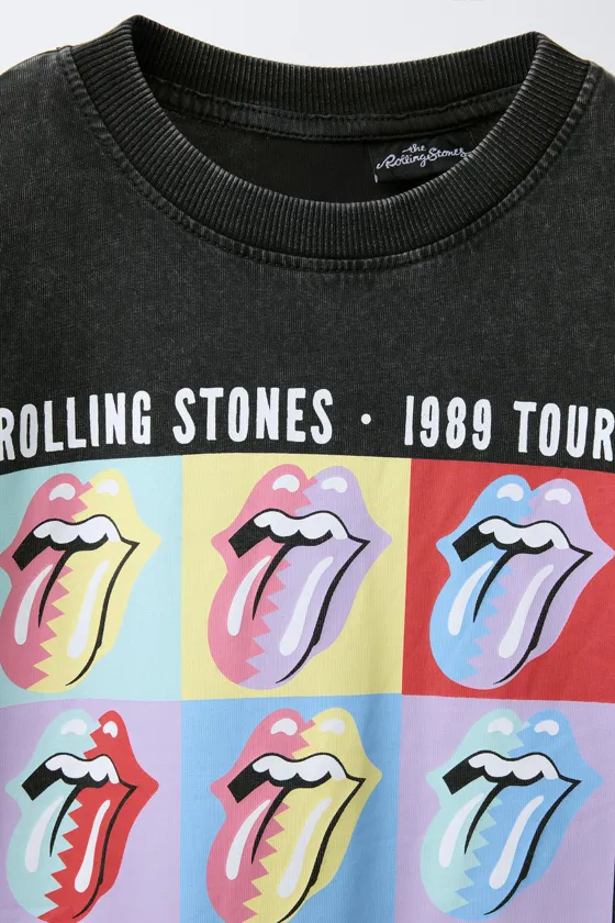 ФУТБОЛКА С ЭФФЕКТОМ СТИРКИ ROLLING STONES ©