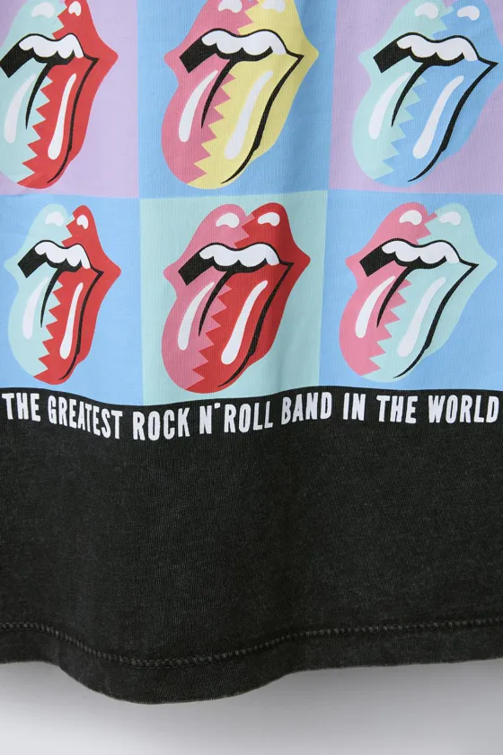 ФУТБОЛКА С ЭФФЕКТОМ СТИРКИ ROLLING STONES ©