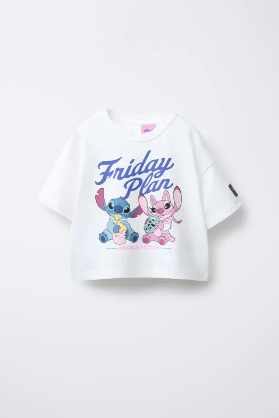 ФУТБОЛКА С ПРИНТОМ STITCH & ANGEL © DISNEY